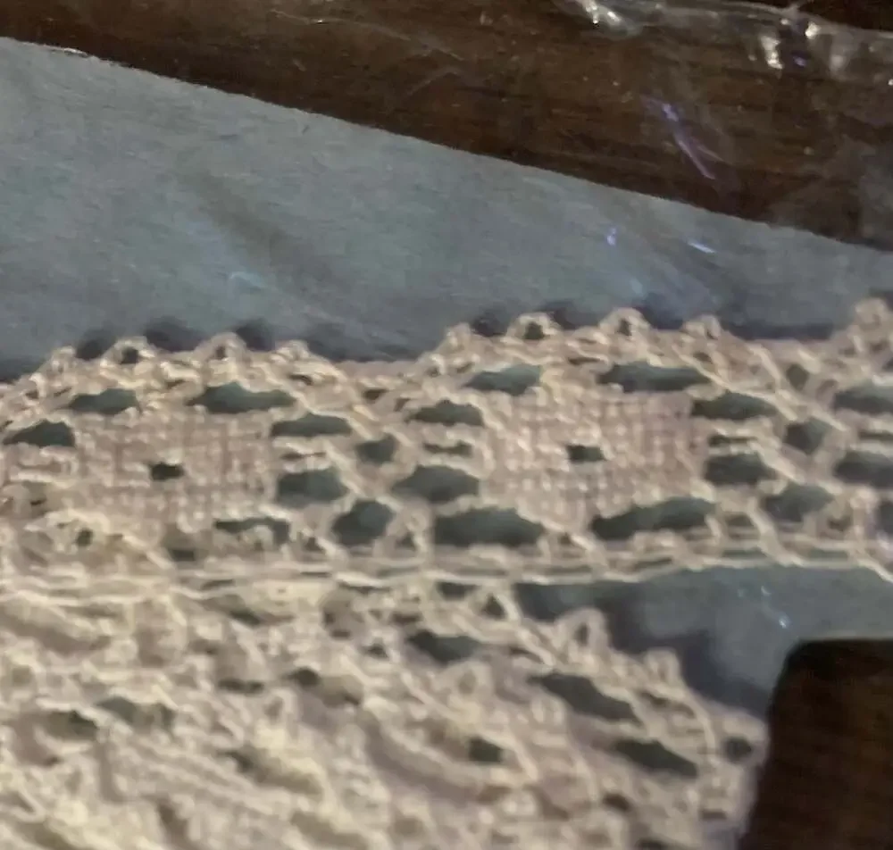 Vintage Crocheted Granny Core Lace Trim white 5 Yrds